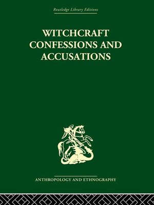 cover image of Witchcraft Confessions and Accusations
